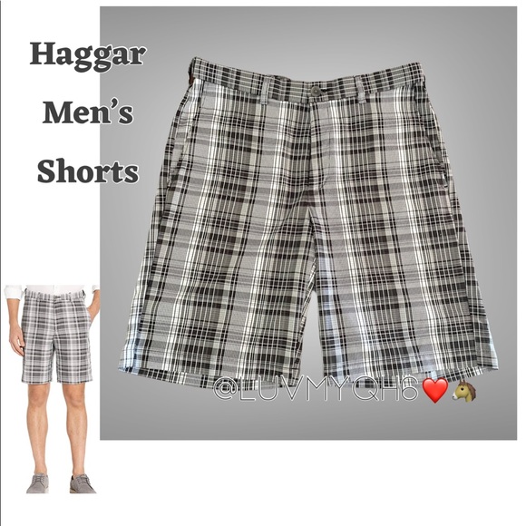 Haggar Men's Shorts Cool 18 Expandable-Waist - Picture 1 of 4